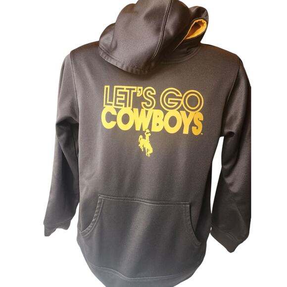 Russell Hoodie Youth XL Mens Small University Wyoming Lets Go Cowboys Sweatshirt - Picture 8 of 12